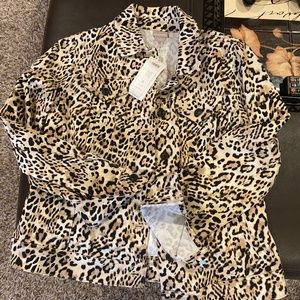 Chico's animal print jacket, NWT Size 0